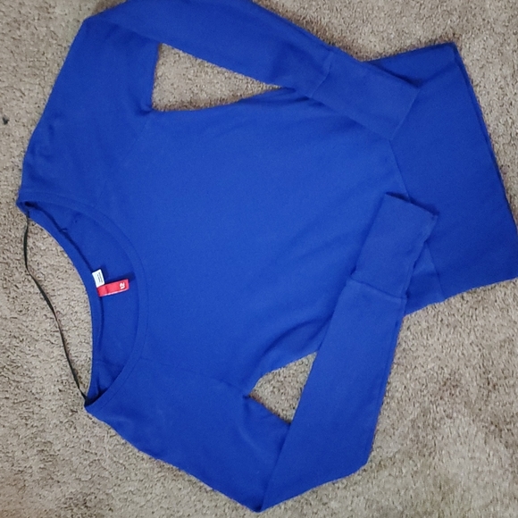 H&M Scoop Neck Sweater Slim Fit Blue - Picture 3 of 7